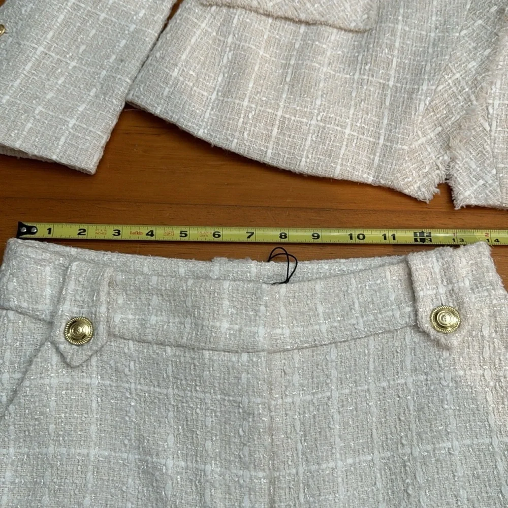 NWT Karen Millen Sparkle Tweed Military Blazer & Short Set - Picture 14 of 17